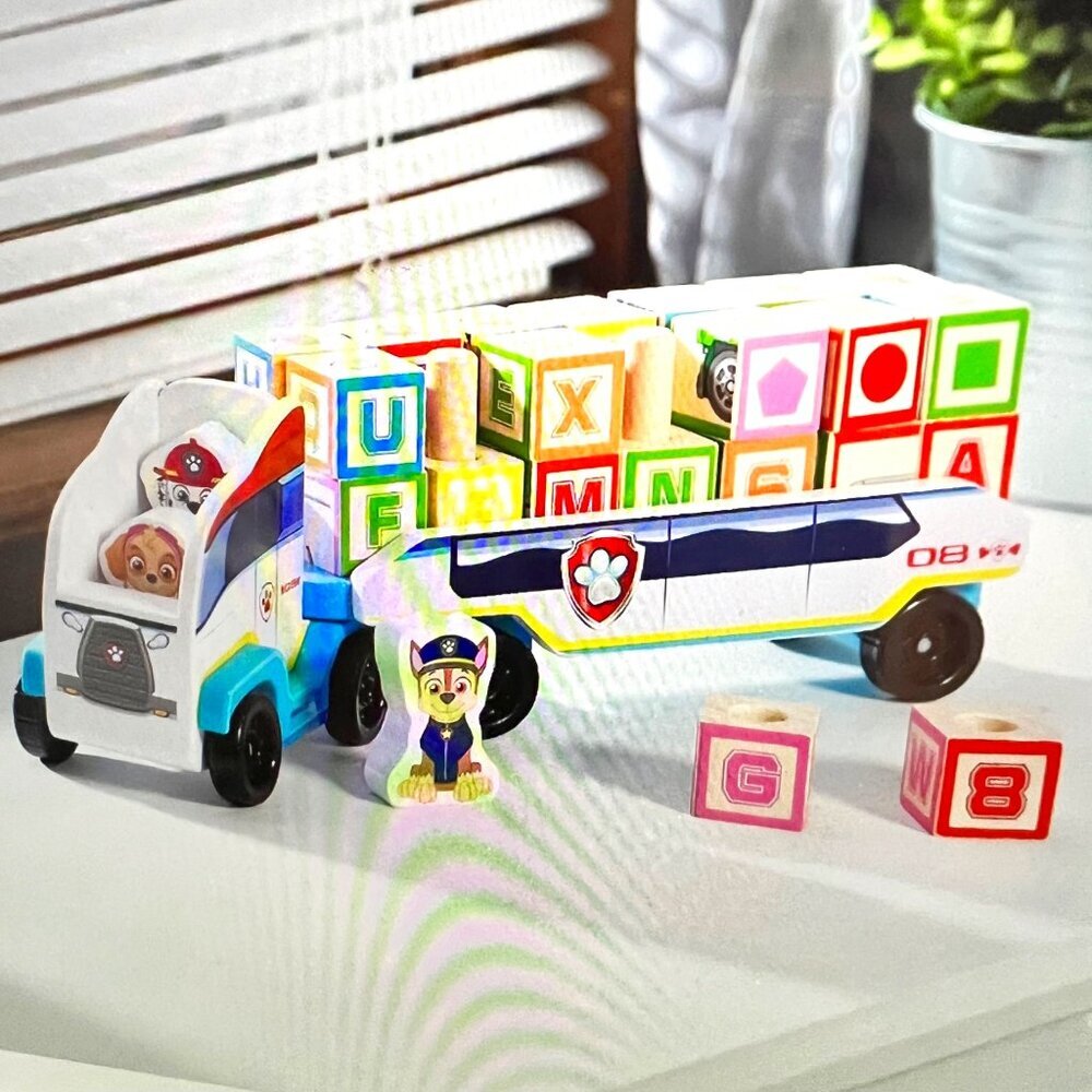 PAW Patrol ABC Wooden Blocks Truck Alphabet Blocks
